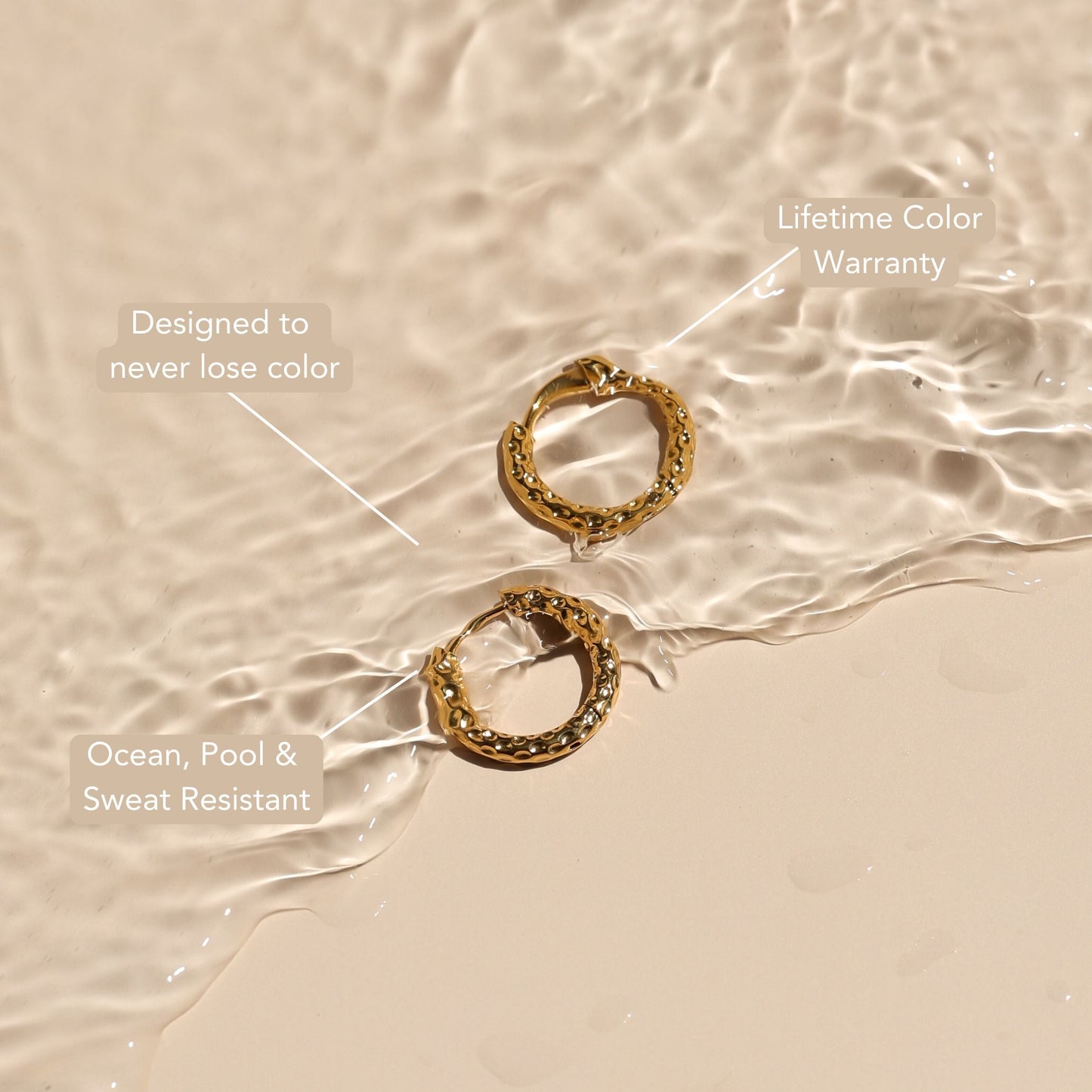 Hammered Hoops Earrings